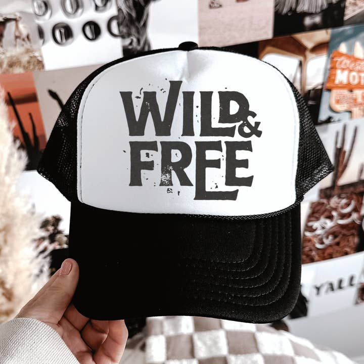 Wild & Free- trucker hat for wholesale by H+P Wholesale