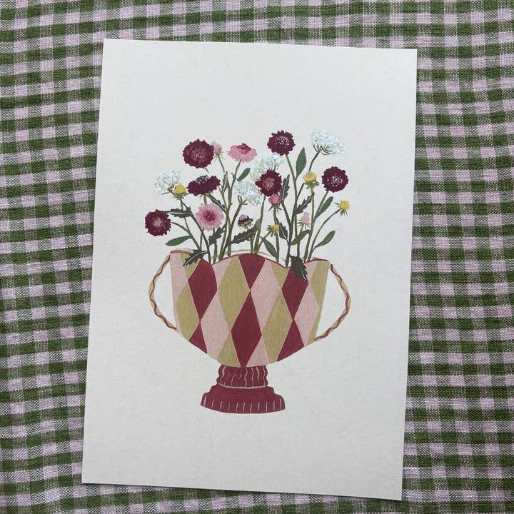 Harriet Watson – wholesale Art print – A5 print- Scabiosa0