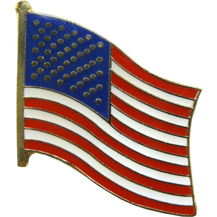Enamel Pin - Flag - USA United States of America American for wholesale by Square Deal Recordings & Supplies
