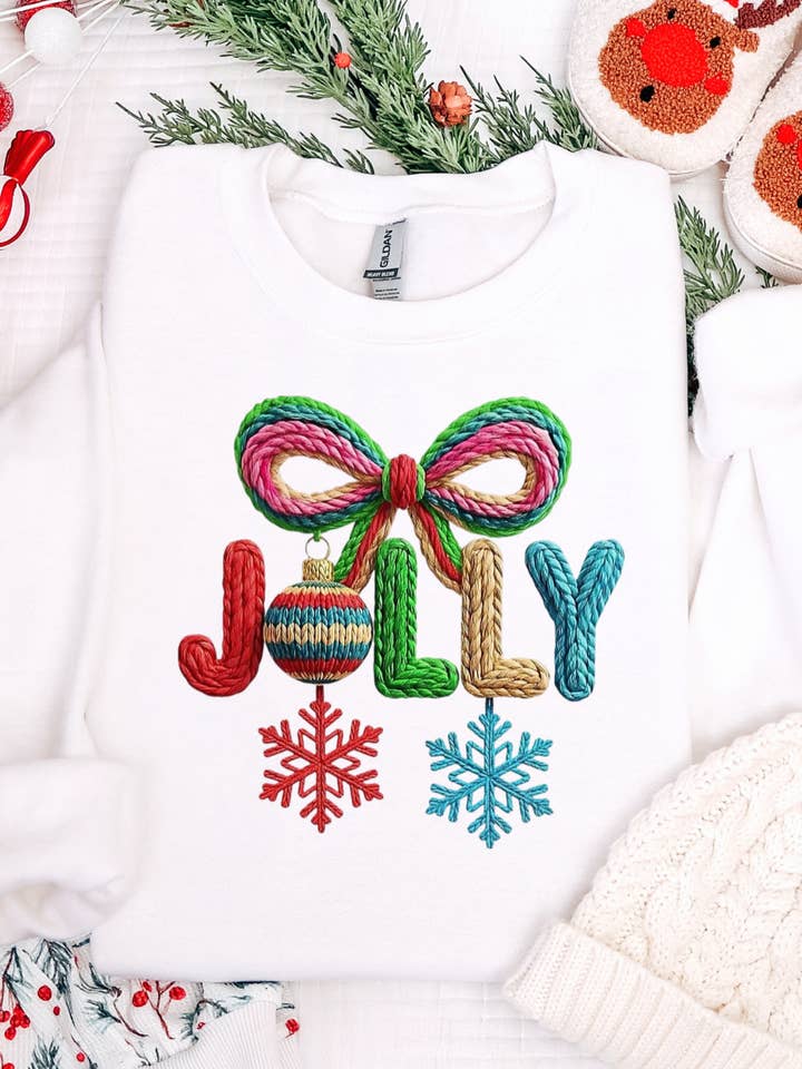 Jolly Faux Yarn Sweatshirt for wholesale by Gambi's Tees