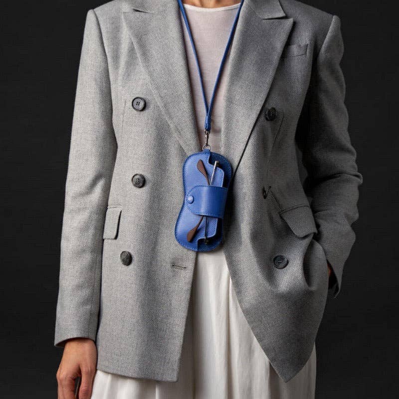 Dipped Shop - Wholesale Eyewear Cases & Holders - Women's - Classic Leather Neck Hanging Glasses Case DP25B9342