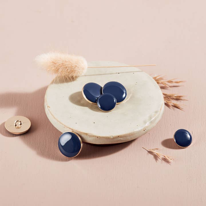 Dotty Buttons - Cobalt for wholesale by Atelier Brunette - Fabrics & Sewing Patterns Shop