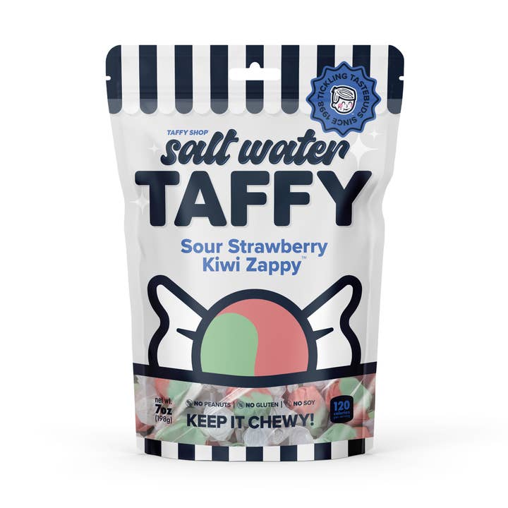 Taffy Shop - Wholesale Taffy - Sour Strawberry Kiwi Zappy™ Taffy 0
