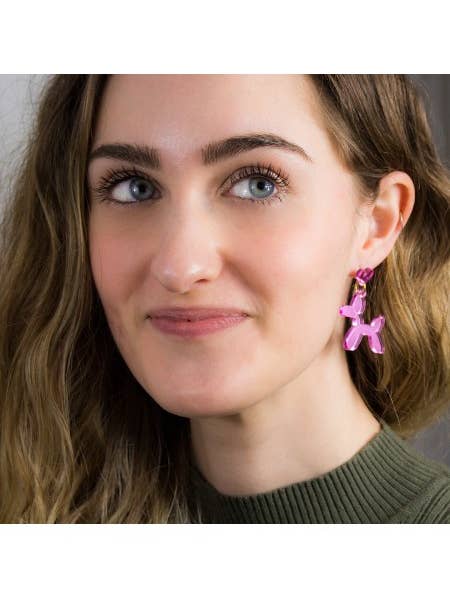 METAKRYLAT ROSA BALLONG VALP ÖRHÄNGEN för wholesale av Marronynegro