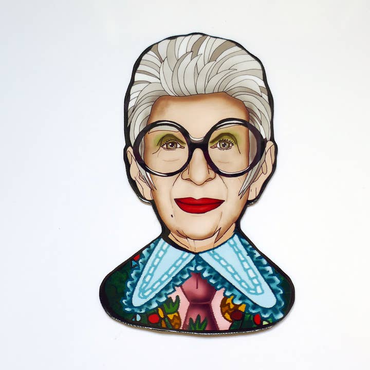 THE PAPER IDOLL - Wholesale Magnet - Iris Apfel magnet 3 or 4 in, Fashion icon merch3