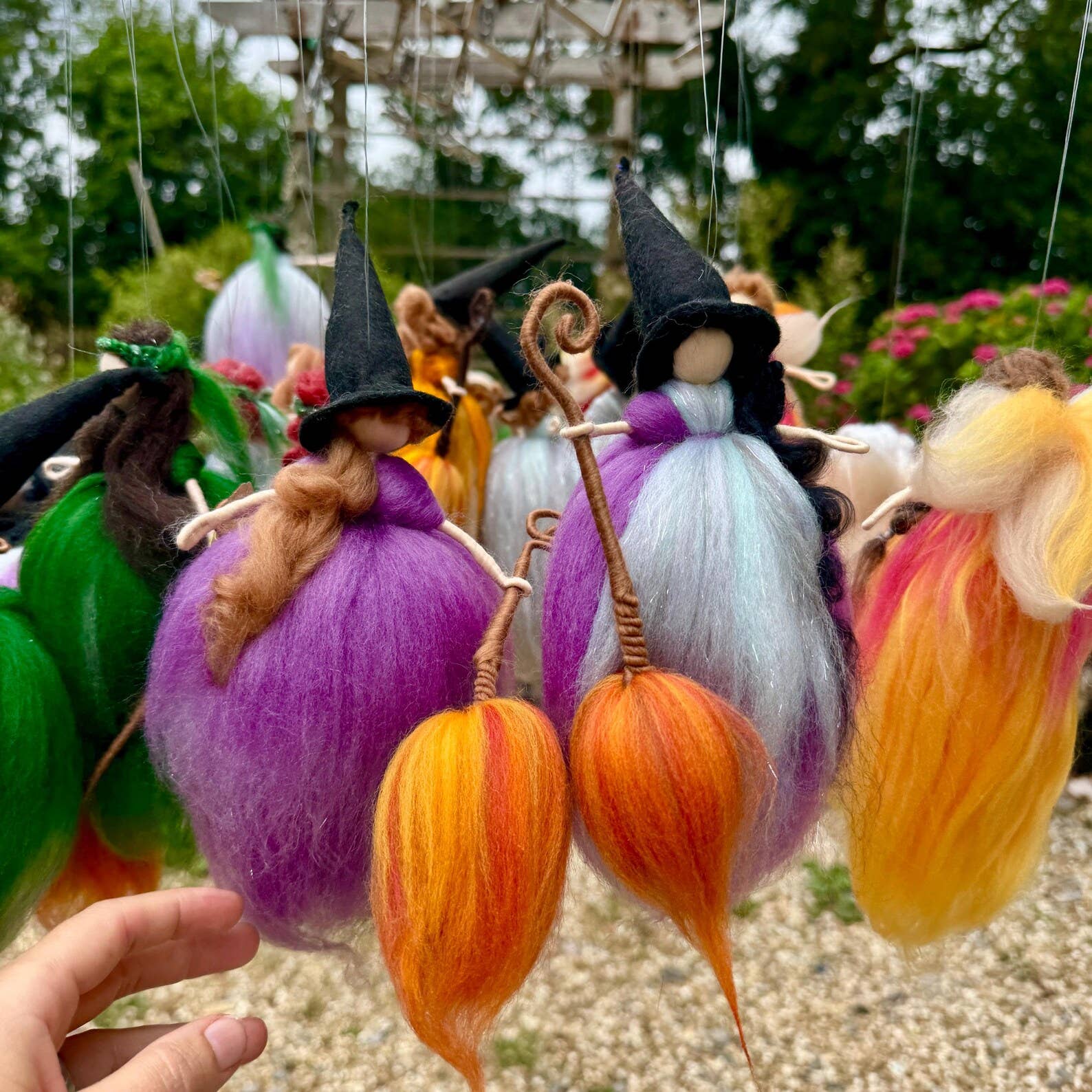 Elf Kendal Hippies - Wholesale Ornament - Valentines witch felted by Lito Shen Waldorf witch handmade3