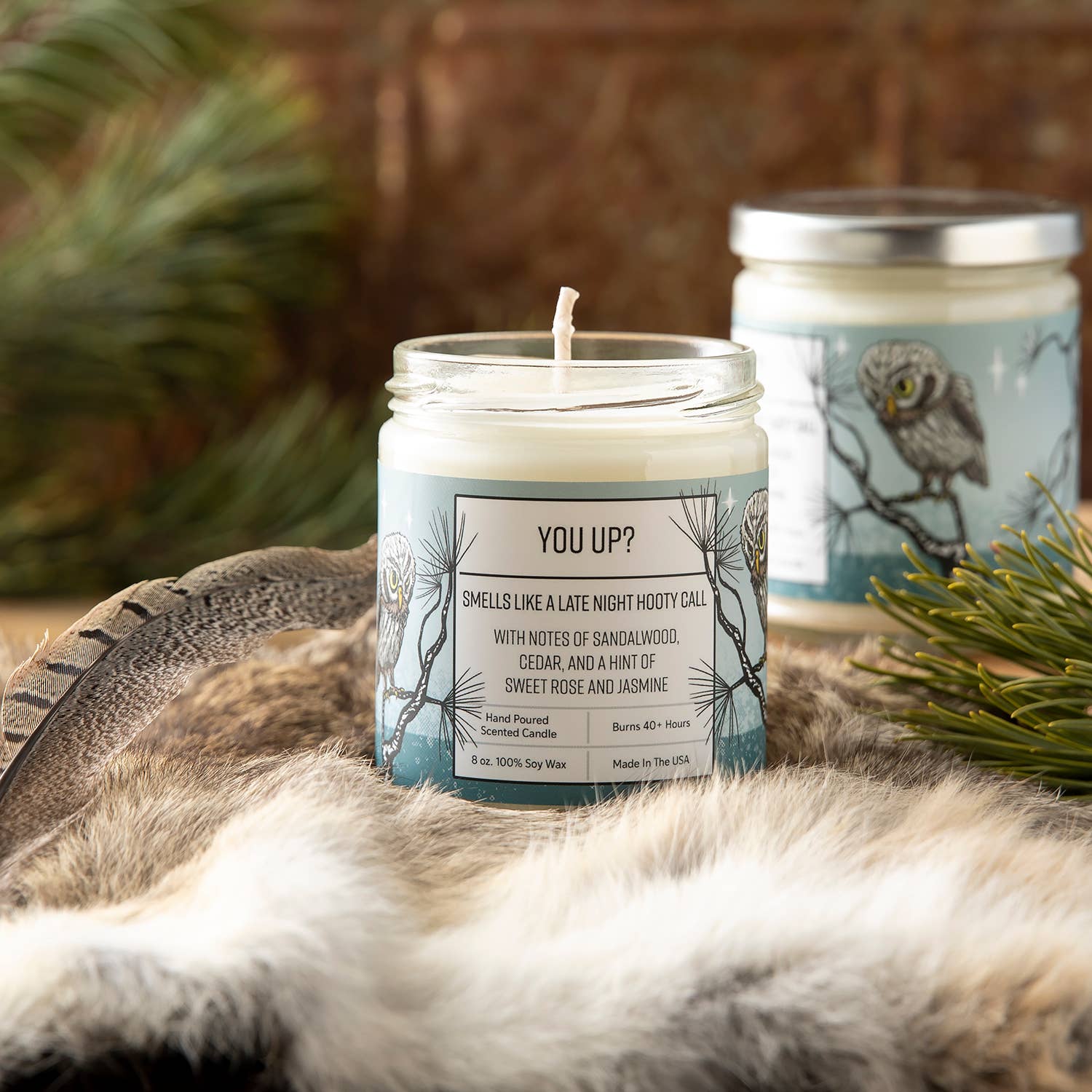 Two Little Fruits - Venta al por mayor Velas en tarros - Vela de Búho de Sándalo – Mezcla de Soja de Cedro y Jazmín4