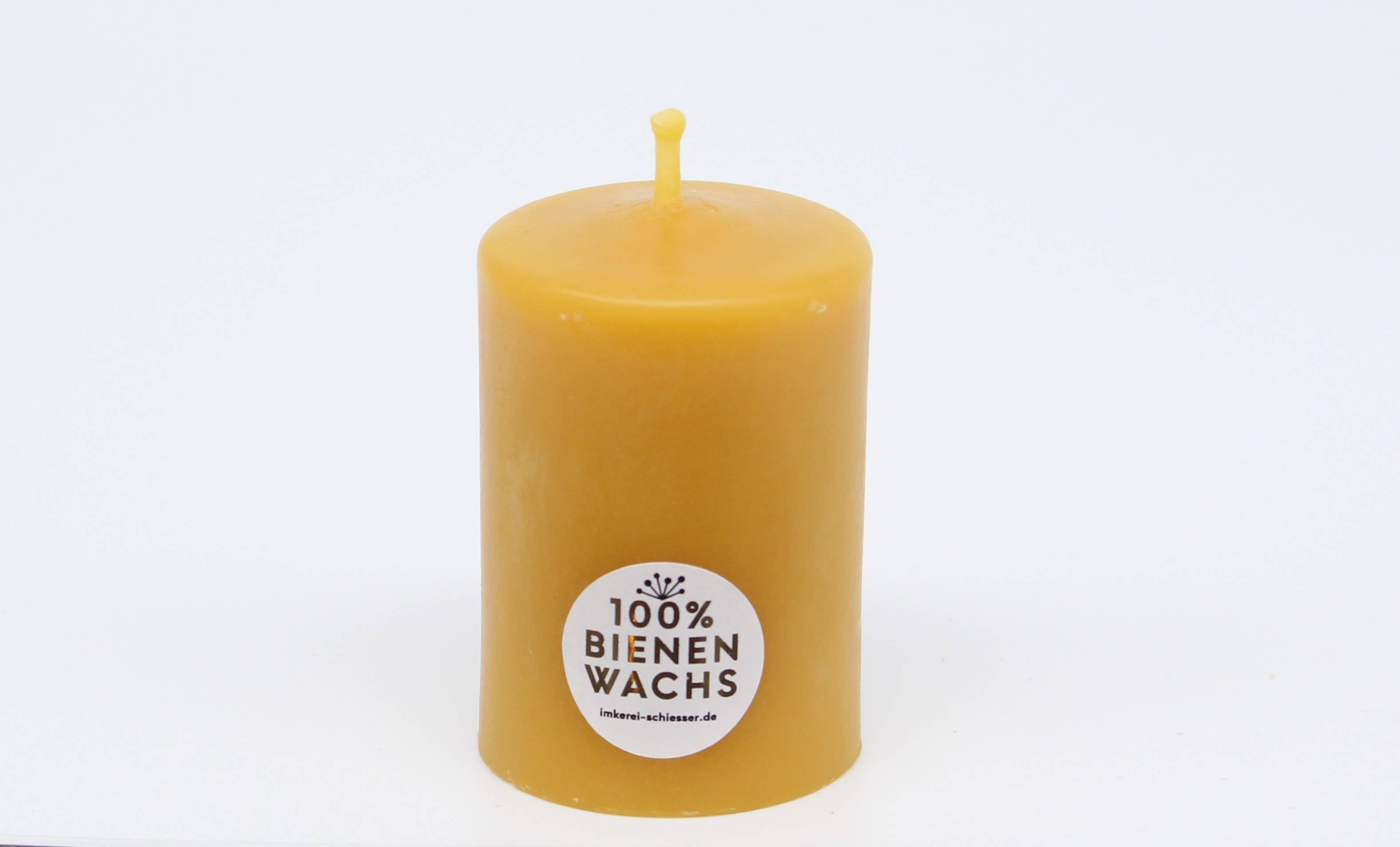 IMKEREI SCHIESSER – wholesale Pelarljus – Stumpen Bienenwachskerze Ø4,5cm X 7cm0