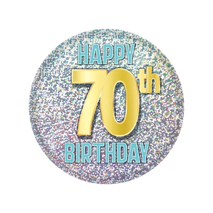 Beistle - Wholesale Party Sign/Banner - 70th Birthday Button, 2"