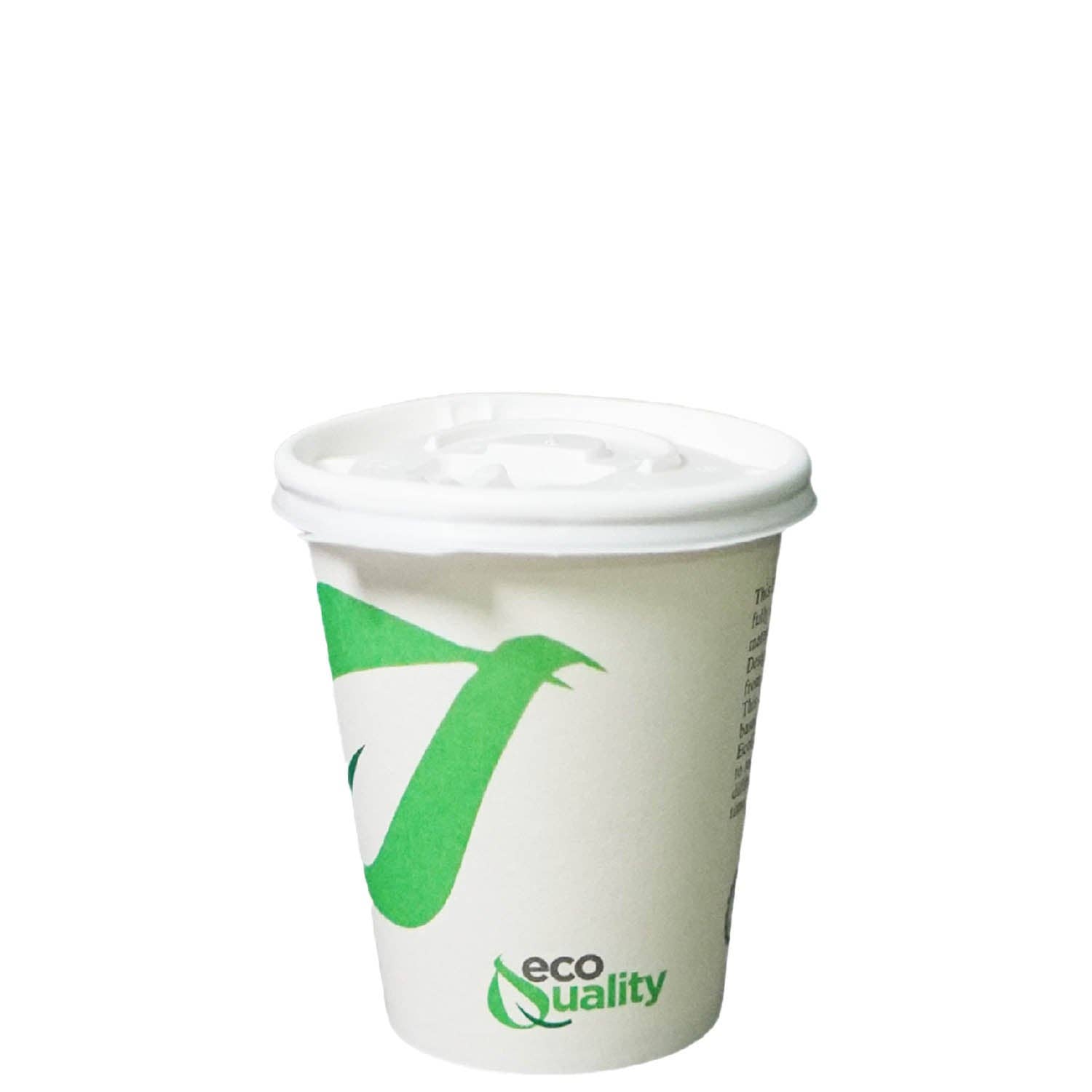 EcoQuality - Wholesale Disposable Cup - 12oz Disposable Compostable Biodegradable White Paper Coffee0