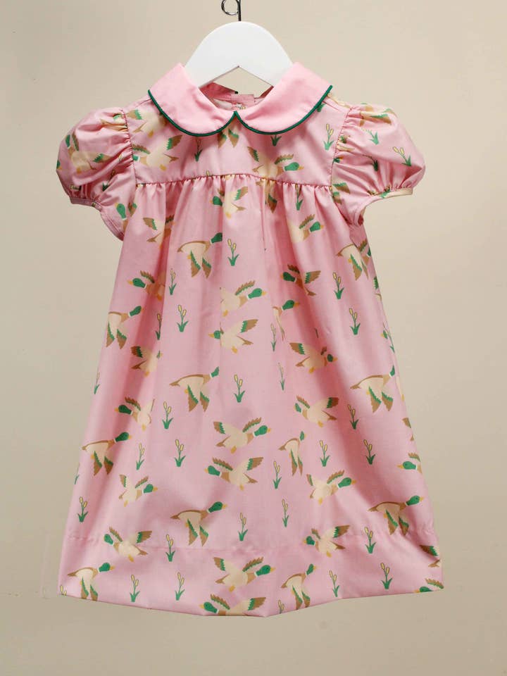 Fall Duck Emma Dress for wholesale by Charming Little Ones