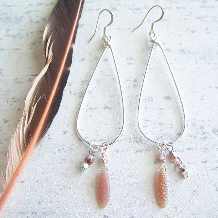 Jo Bird Jewelry - Wholesale Dangle Earrings - Feather Flocks Earrings - Silver1