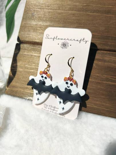 Ghost Bat Earrings for wholesale by Sunflowercrafty