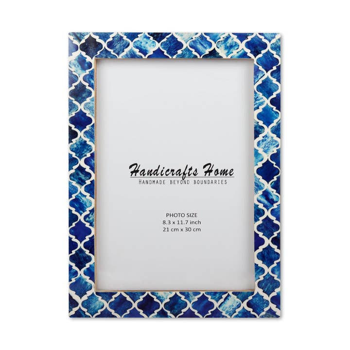 Handicrafts Home - Wholesale Picture Frame - 8.3x11.7 Moroccan Picture Frame Wall Decor, 5 Color