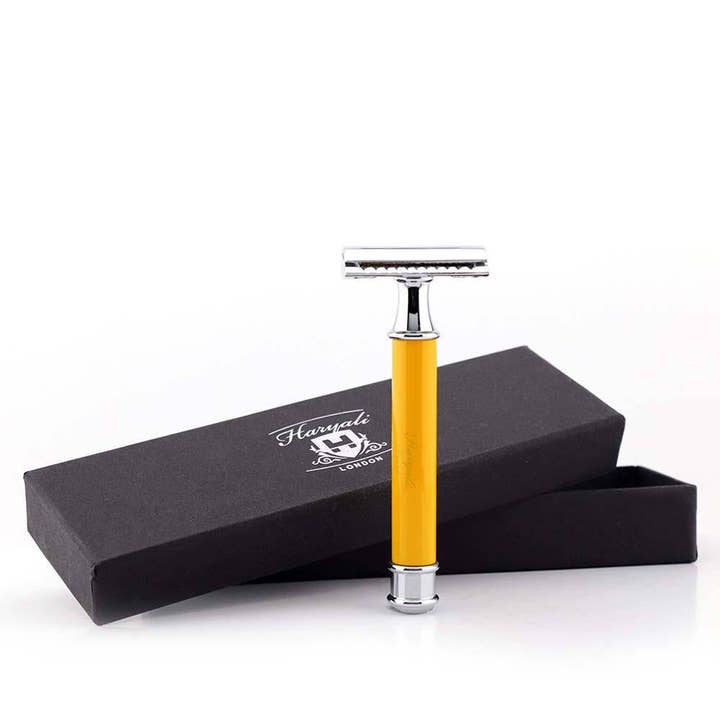 Haryali's Round Safety Razor - Yellow for wholesale by Haryali London