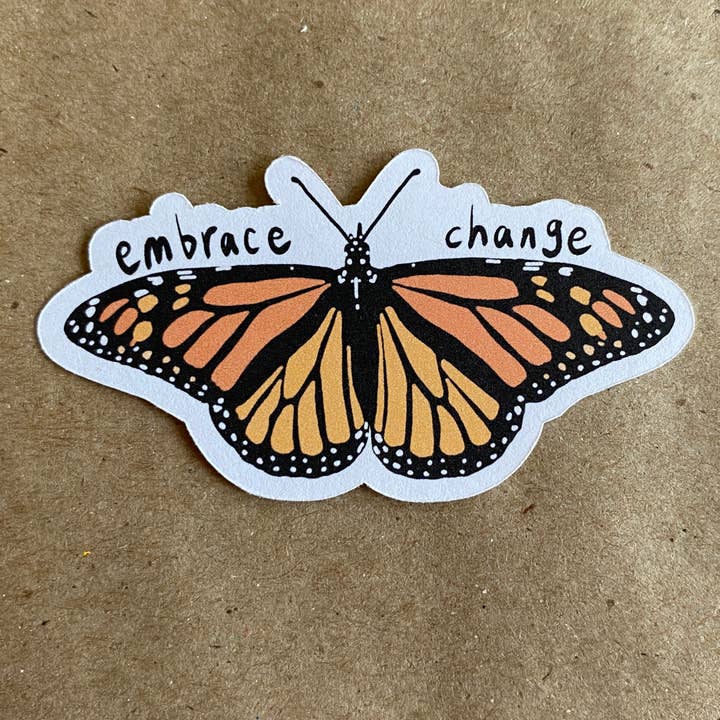 embrace change monarch sticker for wholesale by AnneArchy