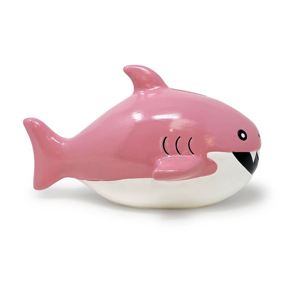 Isaac Jacobs International - Wholesale Money/Piggy Bank - Kids & Baby - Isaac Jacobs Ceramic Shark Coin Bank, Fish Piggy Bank5