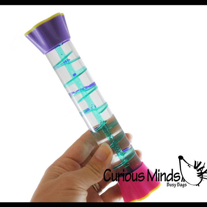 Curious Minds Toys - Wholesale Fidget Toy - Kids - 1 Bubble Helix Spiral Liquid Dripping Stick Timer - Calm Dow