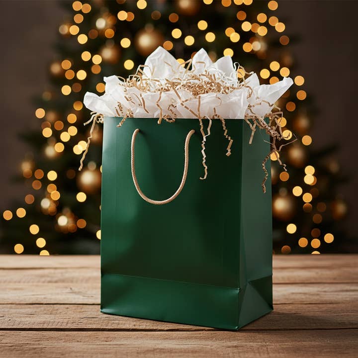 Bolsa de regalo de papel - Verde bosque 21x15cm para venta al por mayor de Arthousefern