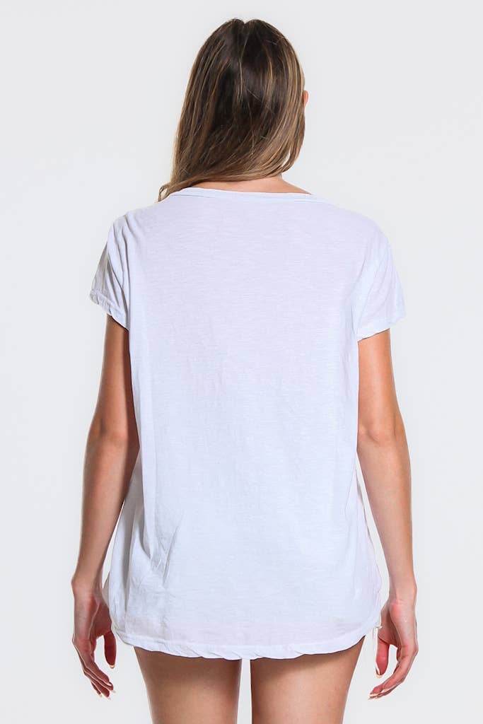 TINA Stephens Italy/Tees By Tina - Wholesale Blouse - Women's - Nola Cotton/Linen V-Neck Top (BSS207)50