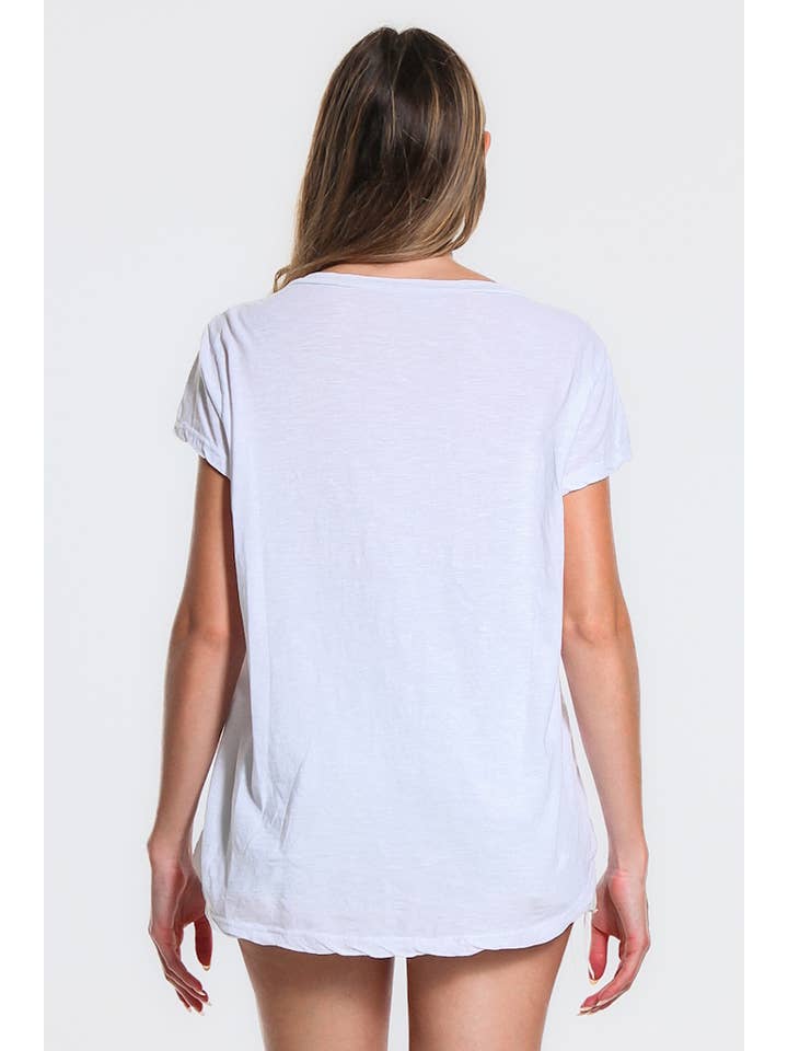 TINA Stephens Italy/Tees By Tina - Wholesale Blouse - Women's - Nola Cotton/Linen V-Neck Top (BSS207)21
