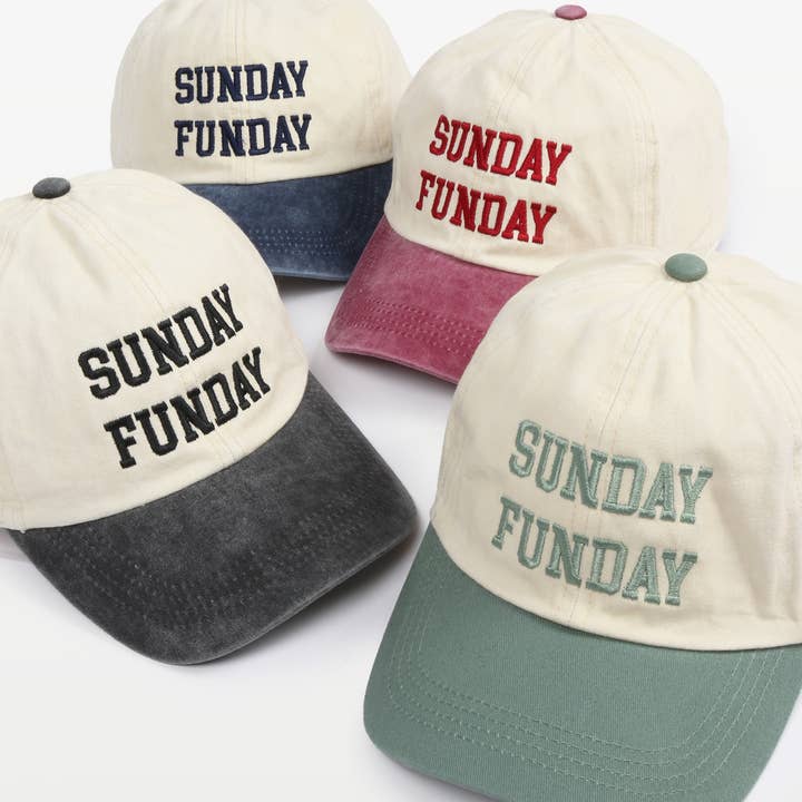 David And Young - Wholesale Baseball Cap - Unisex - GAME DAY SUNDAY FUNDAY Two-Tone Baseball Cap
