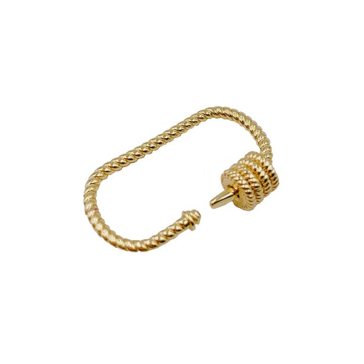 Beads Creation - Wholesale Clasp - 18K Gold Filled Brass Carabiner Screw Clasp