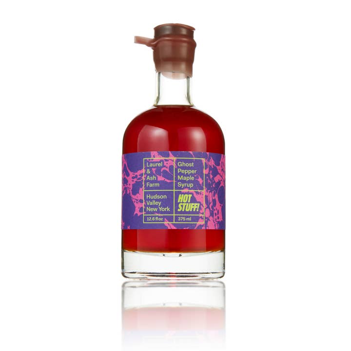 Ghost Pepper Maple Syrup 375 ml for wholesale by Laurel & Ash Farm