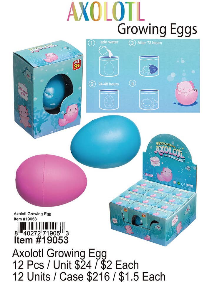Œuf d'Axolotl en Croissance 12 Pièces. pour la vente par Puka Creations