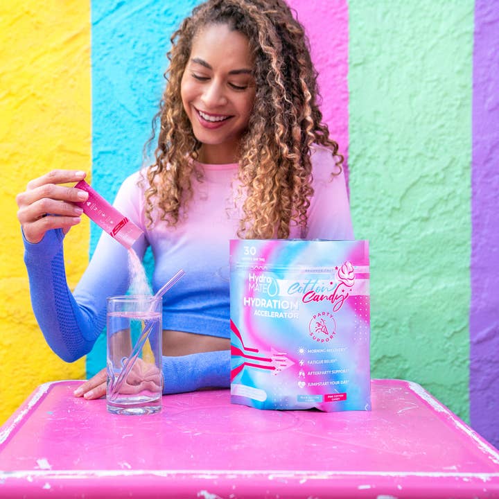 HydroMate - Wholesale Gezonde drank in poedervorm - HydroMate Elektrolytpoeder Suikerspin (16 stokjes)4