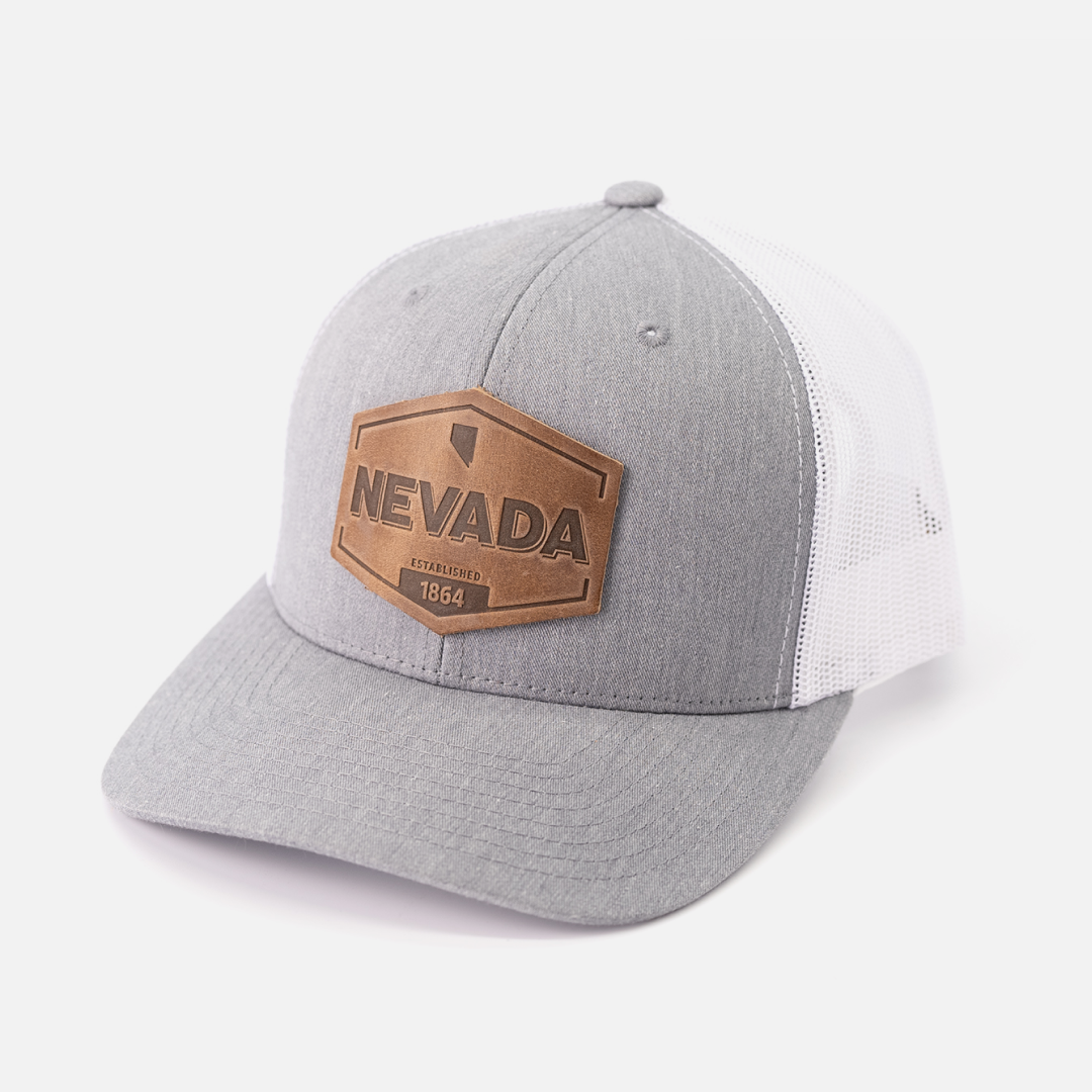 Range Leather Co. - Wholesale Trucker Hat - Unisex - Nevada Established Hat | Leather Patch Trucker Hat5