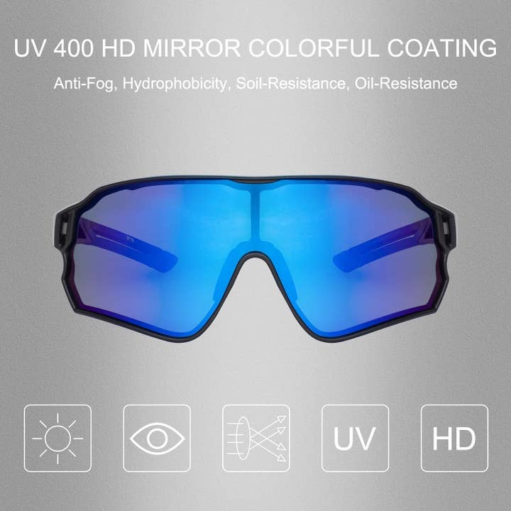 SPARE-SPECS, LLC - Wholesale Sunglasses - Unisex - ROCKBROS Polarized Full Lens Sunglasses Cycling Bicycle Glasses Outdoor Sports Eyewear UV40040