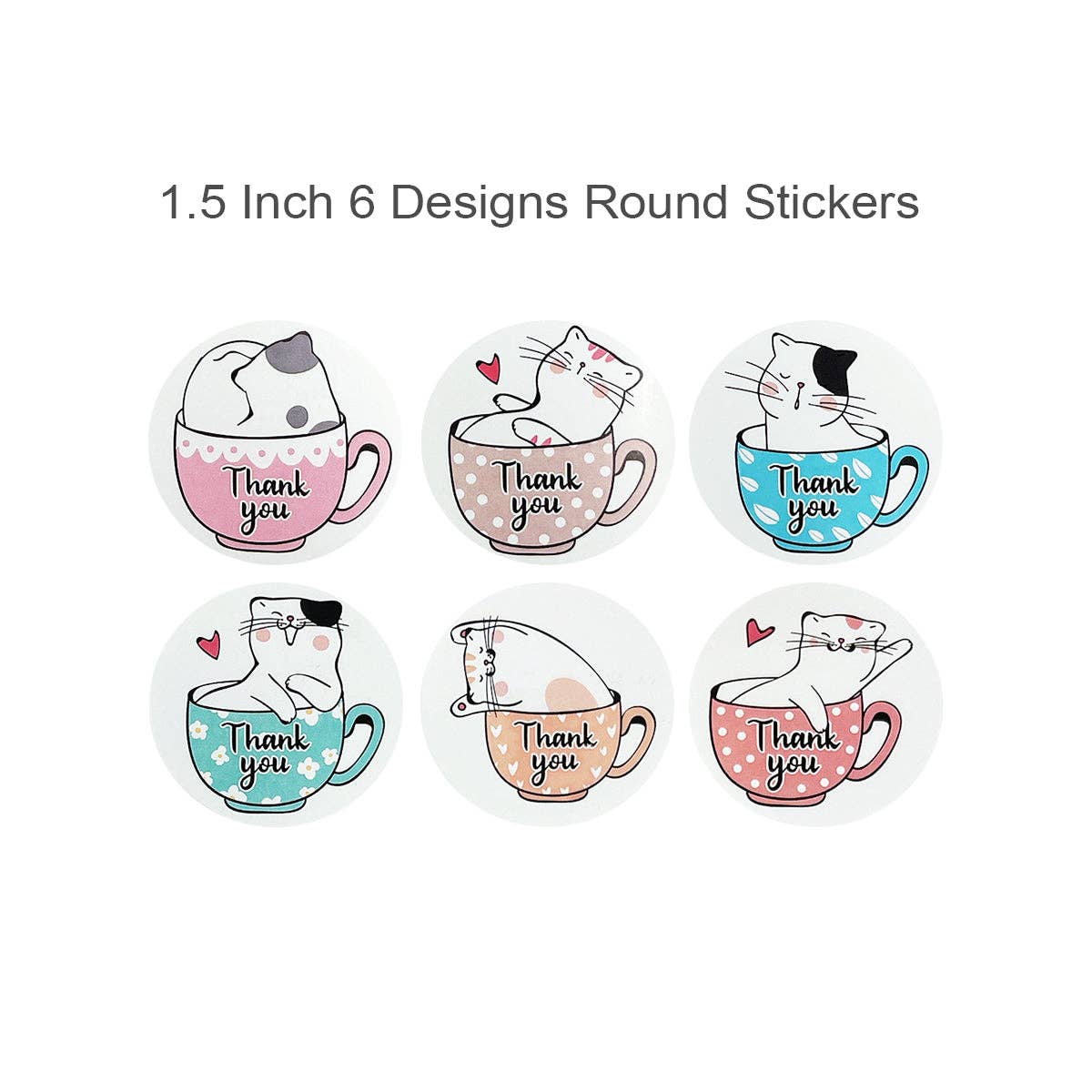 Wrapables.com - Wholesale Sticker - Wrapables 1.5" / 2" Thank You Stickers Roll21