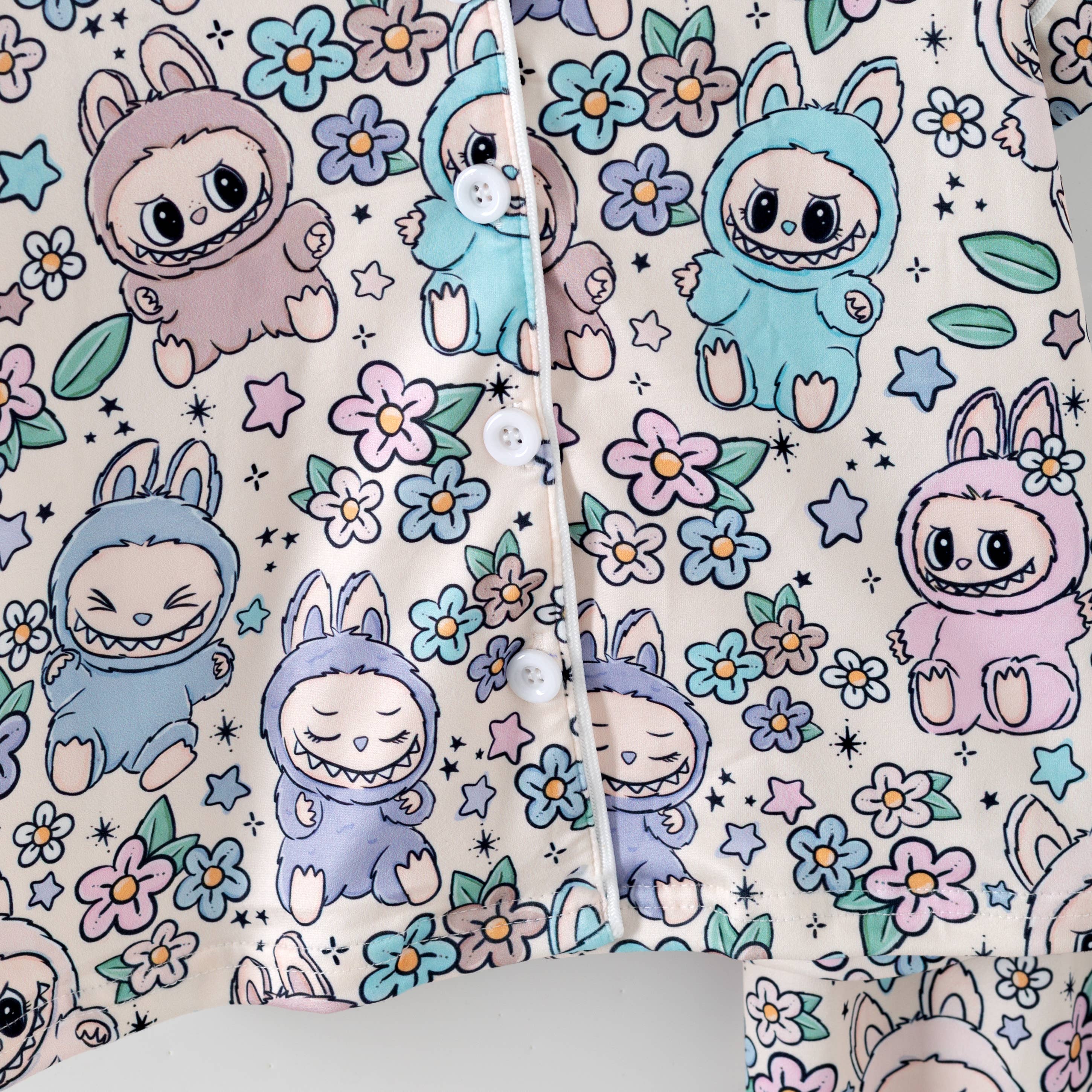 Auraquise - Vente Haut et bas de pyjama – enfant - Ensemble de Pyjama d'Automne Dessin Animé – Doux & Confortable Manches Courtes + Pantalon5