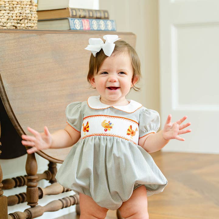 Thanksgiving Smocked Eleanor Bubble and other Purchase Wholesale smocked bubble. Free Returns & Net 60 Terms on Faire trending on Faire.