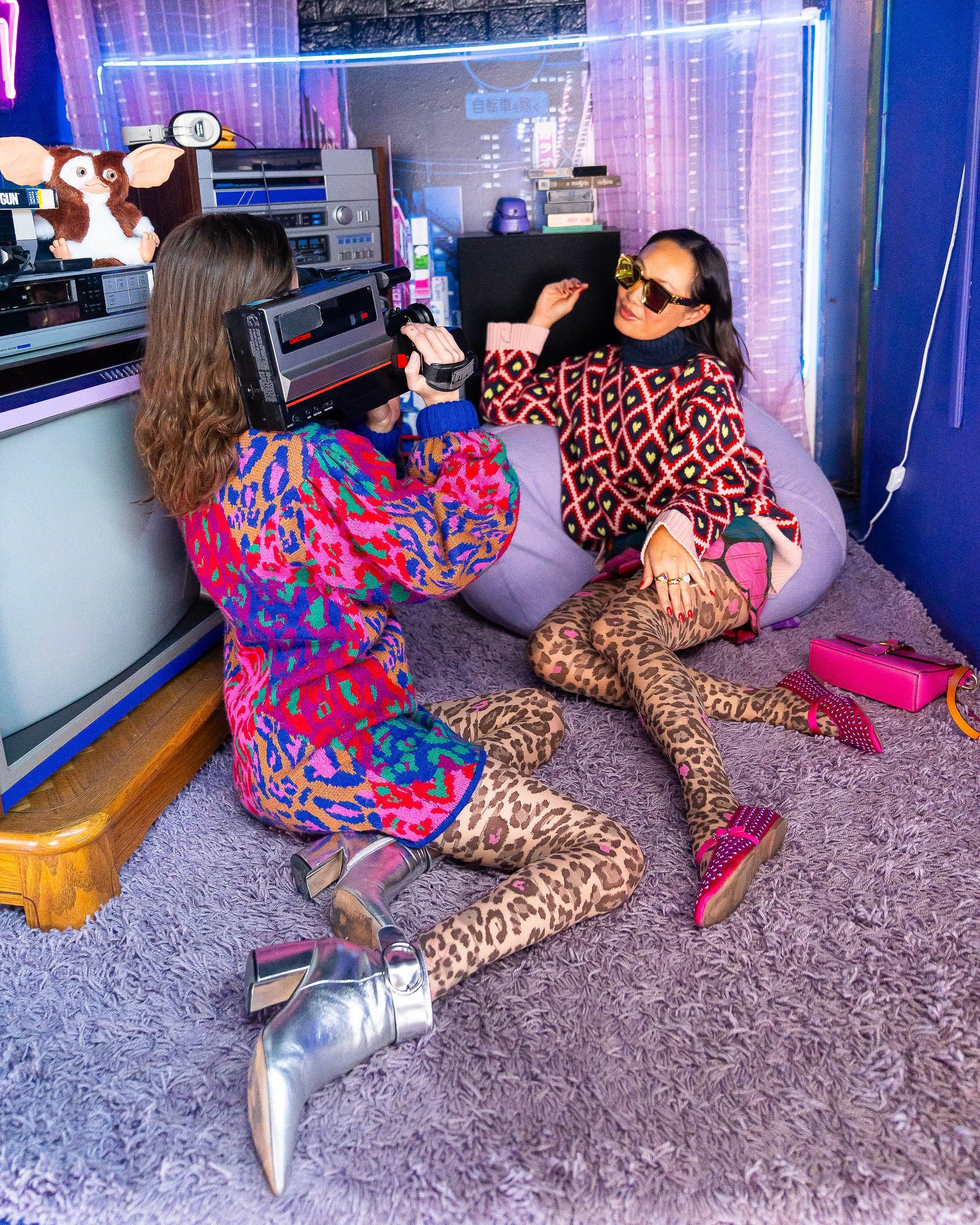 Sock Candy – Collants - Mulher por atacado – Collants Transparentes com Estampa de Leopardo Rosa Pop8