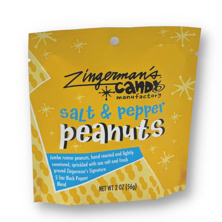 Salt & Pepper Peanuts - 2oz Pouch for wholesale by Zingerman's Candy Manufactory