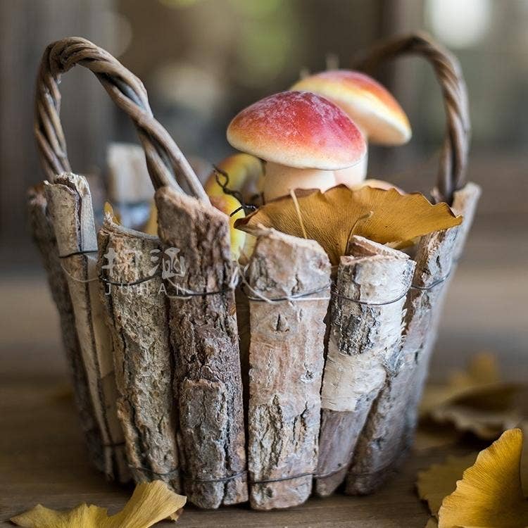 Rustic Reach - Wholesale Decorative Tabletop Object - Artificial Veggie Mushroom 4.7" Tall2