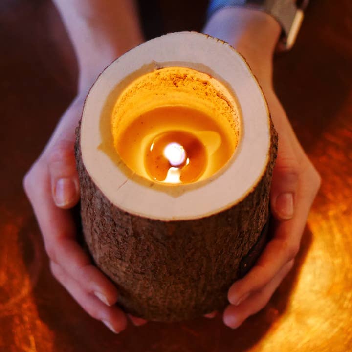 Rocky Original | reusable candle with essential oil of pine for wholesale by WOOD MOOD