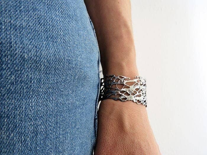 Kimya Joyas - Wholesale Cuff Bracelet - Natural Pattern Silver Cuff Bracelet3
