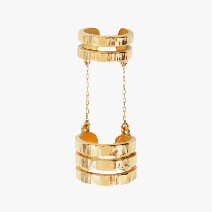 HELLES - Wholesale Cocktail/Statement Ring - ENGRAVED ARTICULATED RING