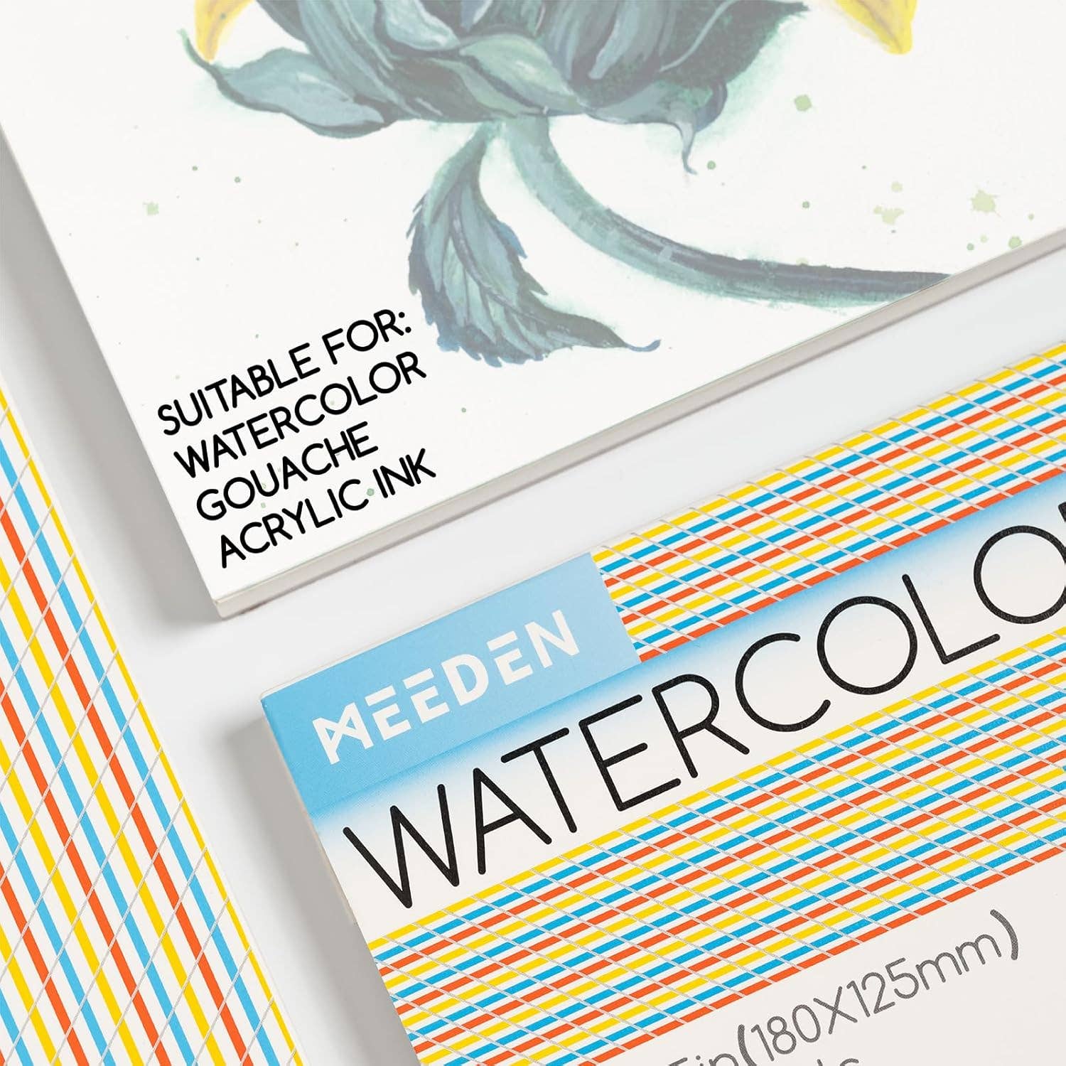 Pintar Art Supply - Vente Carnets de croquis - Bloc de papier aquarelle 100 % coton MEEDEN, 300 g/m², 20 feuilles2