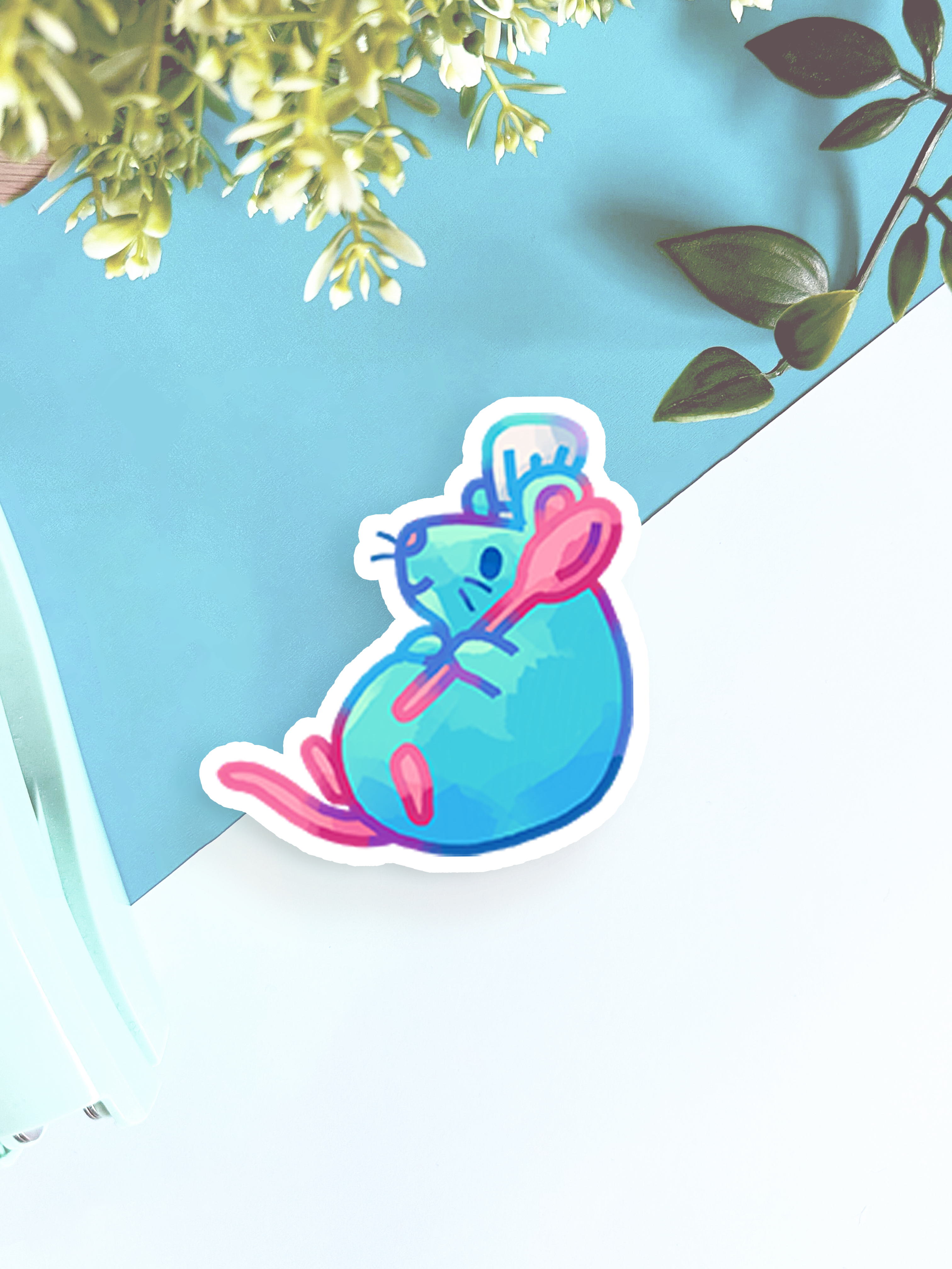 Shiku Designs - Wholesale Sticker - Chef Rat and Raccoon Mini Sticker Set1