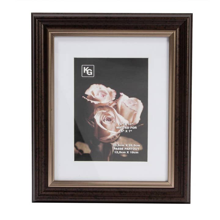 KG Jessica 8X10" Frame, 5X7" MatBLACK, PEWTER (AZ) for wholesale by Kiera Grace