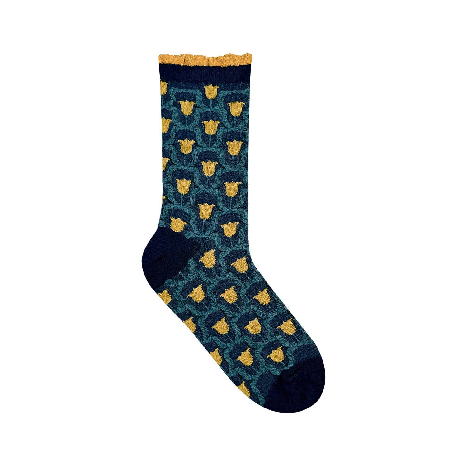 7DAYSSOCKS - Vente Chaussettes – femme - Chaussettes à volants pailletées fleuries pour femme2
