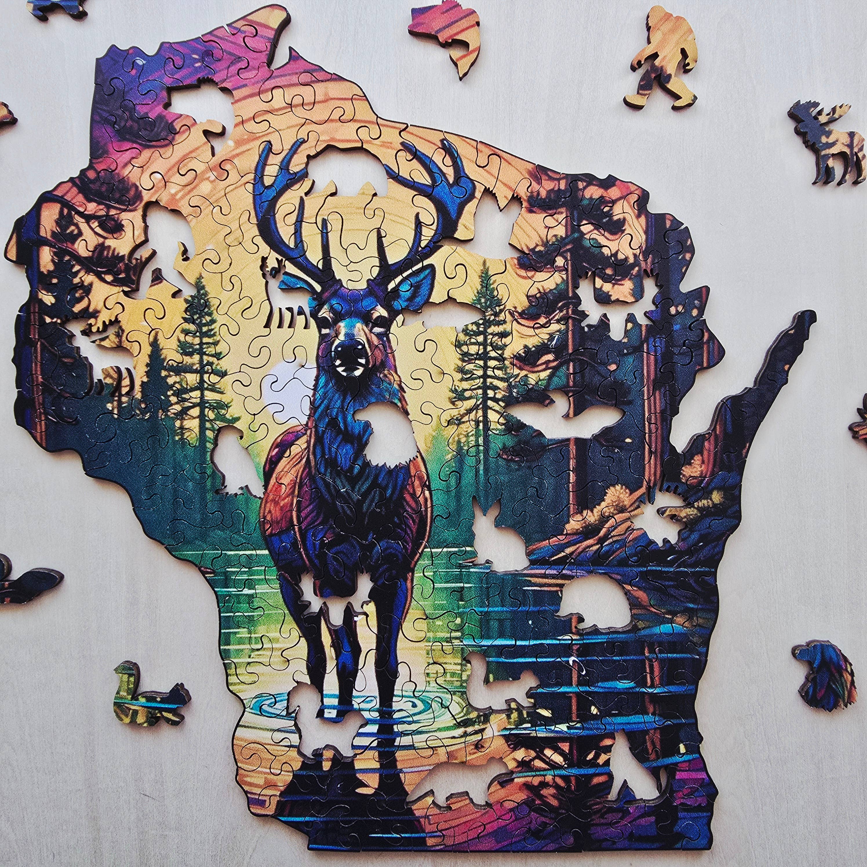 Art Factory LLC - Wholesale Puzzle - Adult - Wisconsin wooden puzzle7