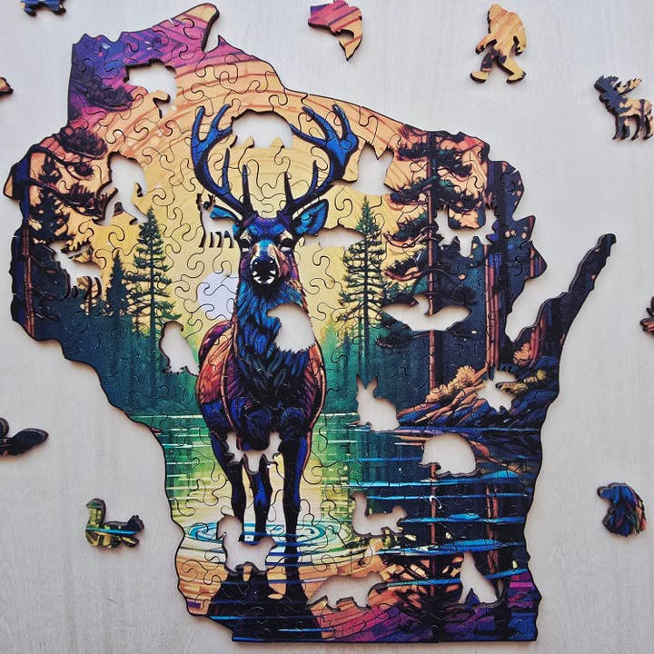Art Factory LLC - Wholesale Puzzle - Adult - Wisconsin wooden puzzle7