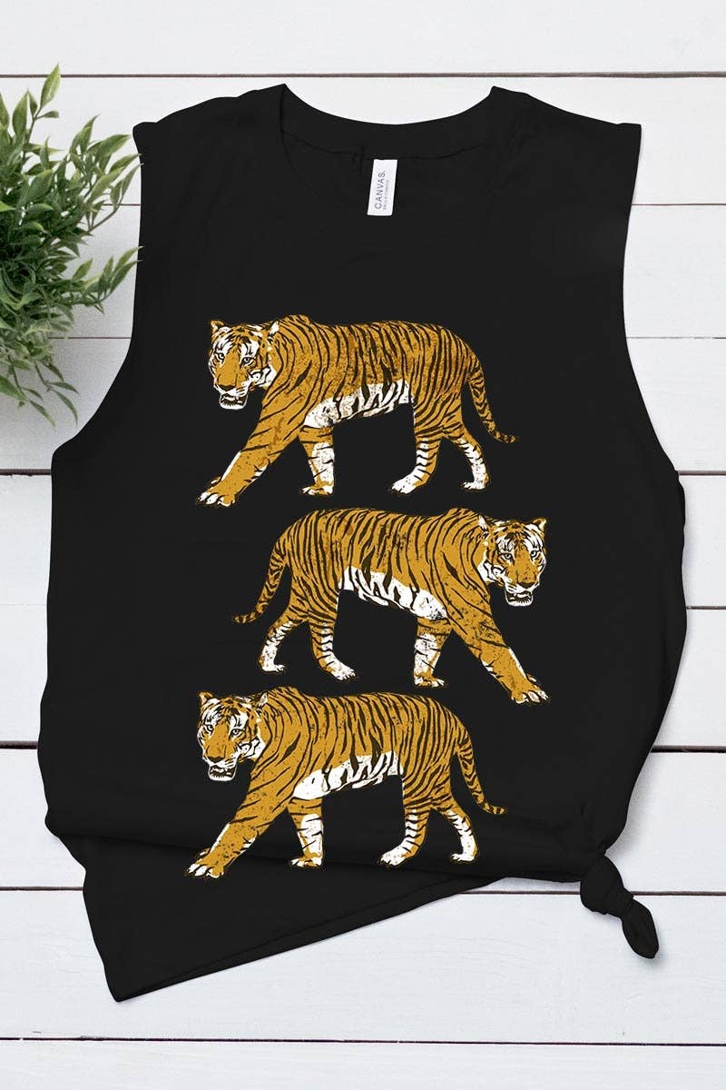 COLORBEAR - Wholesale T-shirt met print - Dames - Retro Tigers Grafische Spier Tanktop2