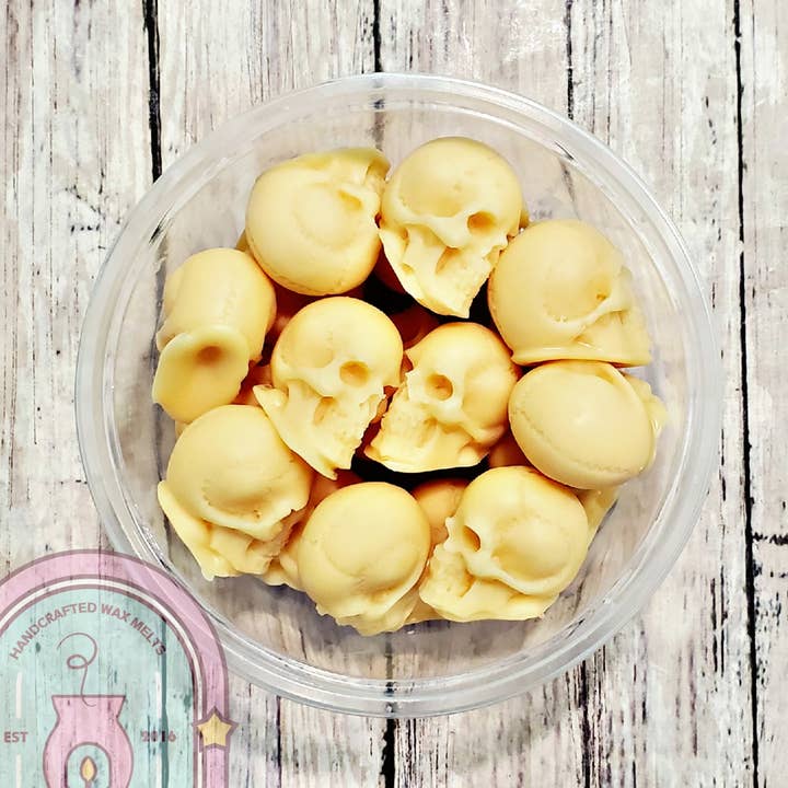 Warm Vanilla Nutmeg Skull Wax Melts 3D for wholesale by Brittany's Sweet Tartz