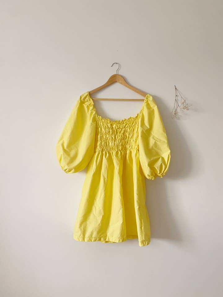Rubis Pastel - Wholesale Dress - Kids - Lemon yellow Babydoll dress